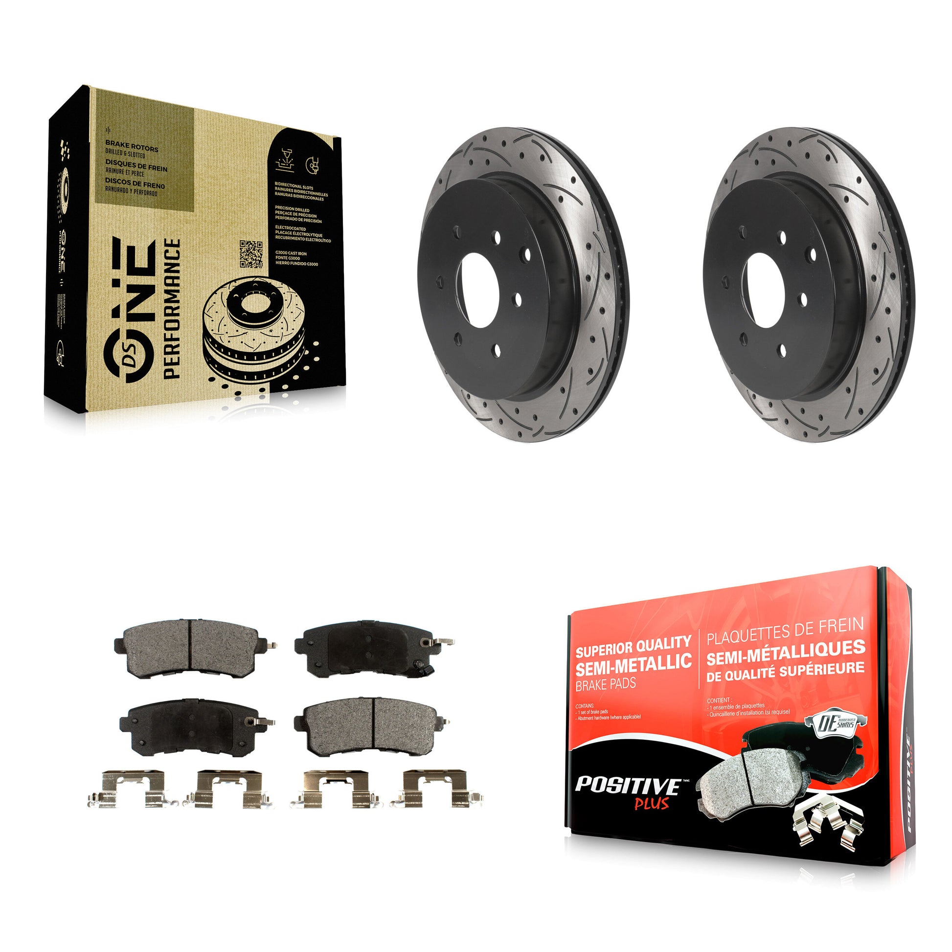 Transit Auto KDF-100907 Disc Brake Kit for 2011-2024 Nissan Armada, INFINITI QX80, INFINITI QX56 - Rear