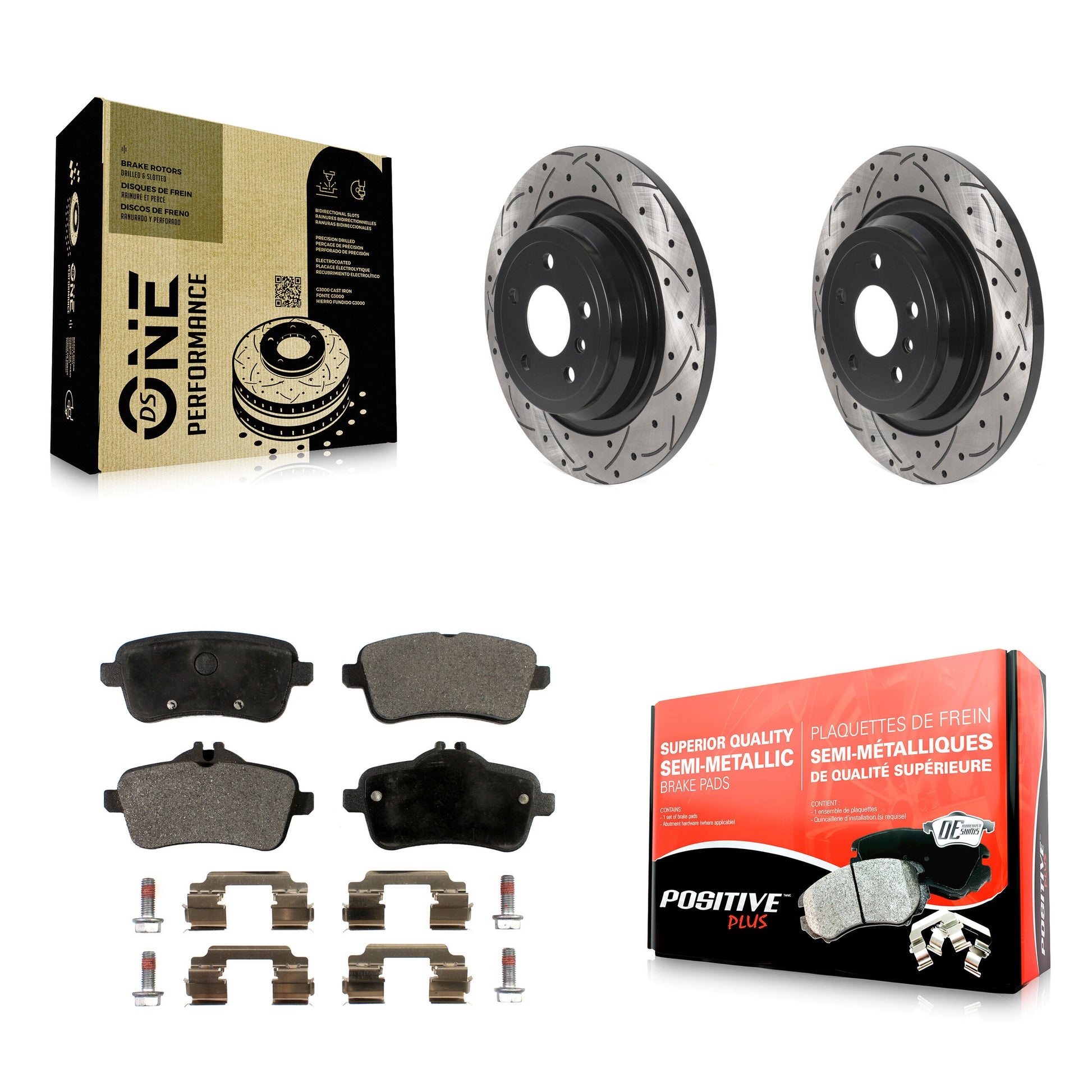 Transit Auto KDF-100913 Disc Brake Kit for 2012-2018 Mercedes-Benz GLE300d, Mercedes-Benz GLE350 and More - Rear