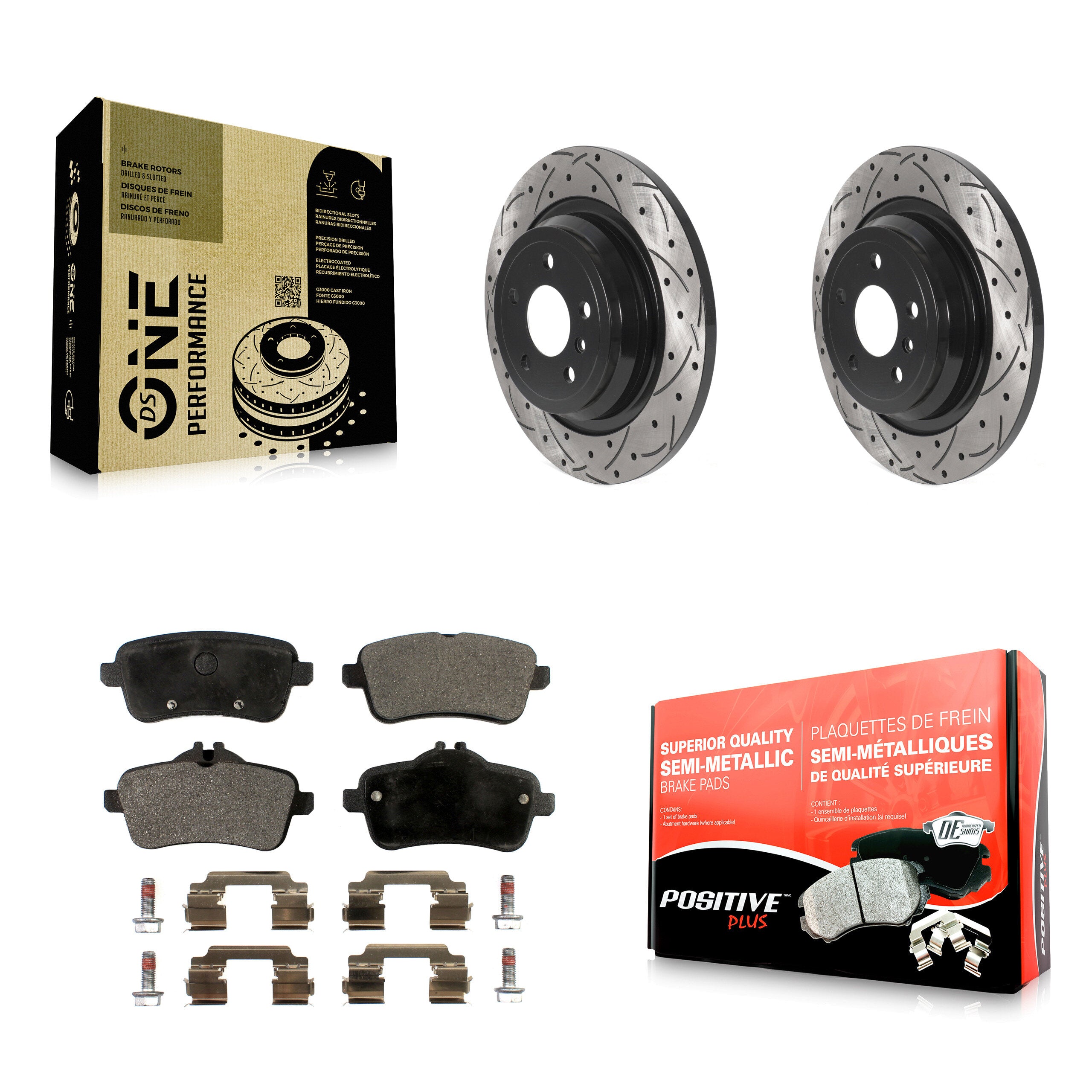 Transit Auto KDF-100913 Disc Brake Kit for 2012-2018 Mercedes-Benz GLE300d, Mercedes-Benz GLE350 and More - Rear