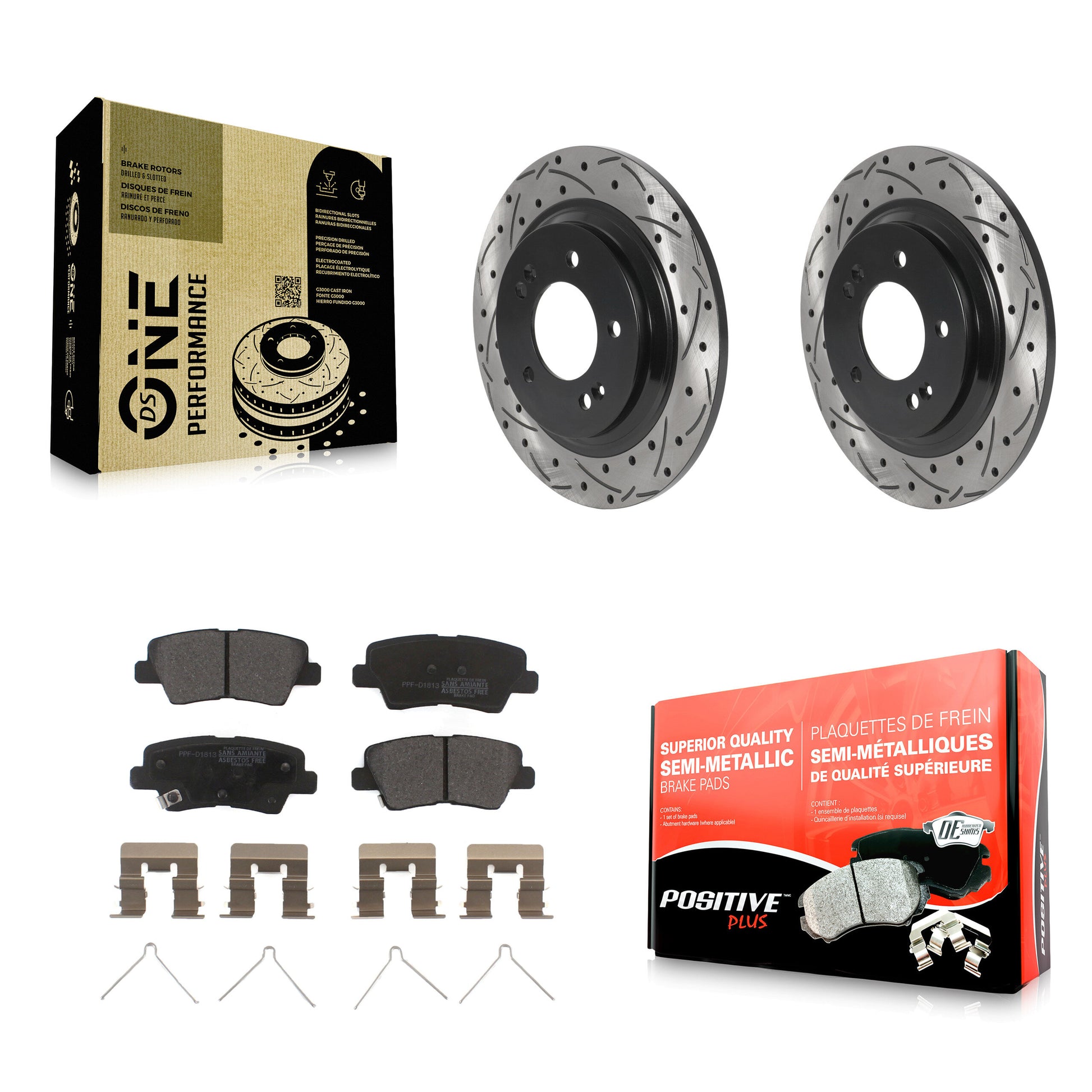 Transit Auto KDF-100917 Disc Brake Kit for 2016-2024 Hyundai Elantra GT, Kia Forte5 and More - Rear