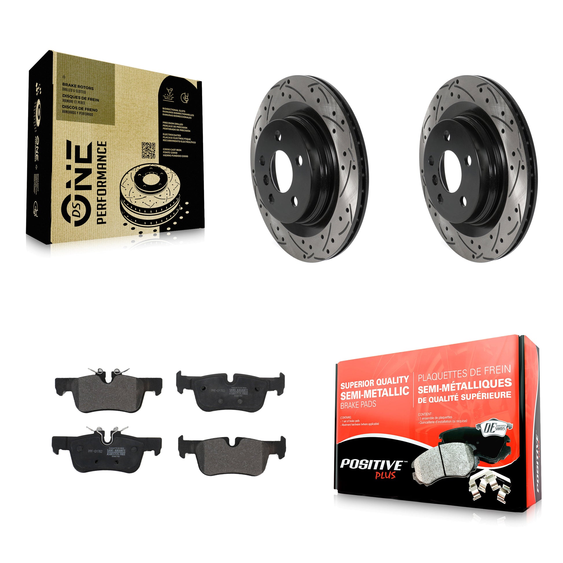 Transit Auto KDF-100929 Disc Brake Kit for 2016-2022 BMW 228i Gran Coupe, BMW X1 and More - Rear