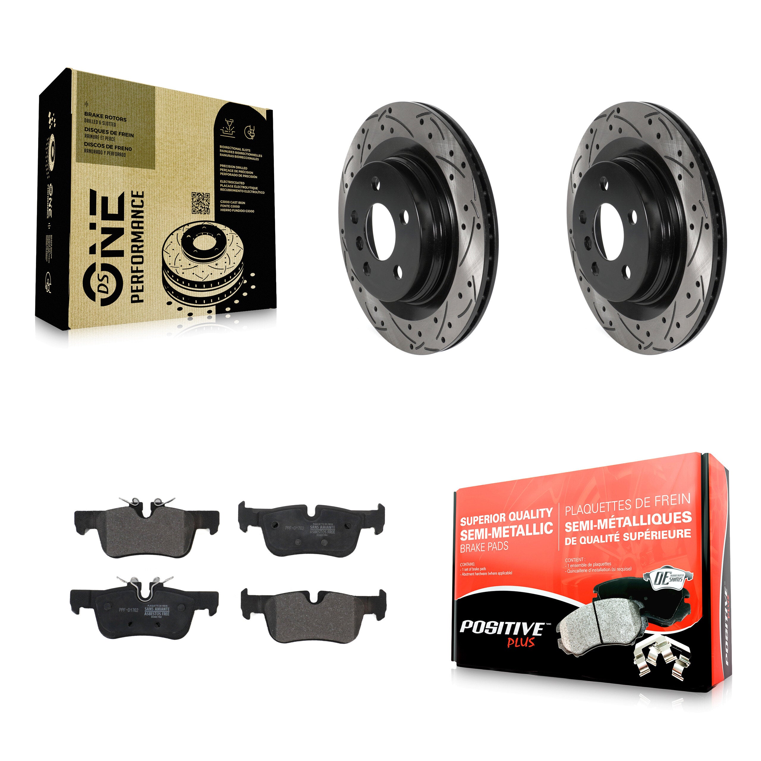 Transit Auto KDF-100929 Disc Brake Kit for 2016-2022 BMW 228i Gran Coupe, BMW X1 and More - Rear