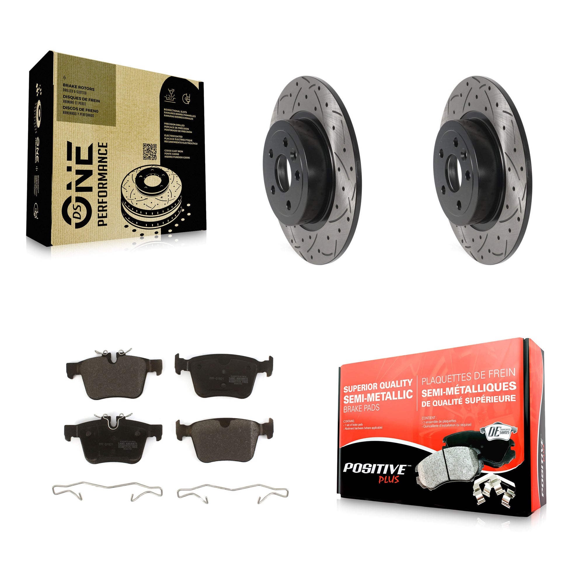 Transit Auto KDF-100930 Disc Brake Kit for 2016-2019 Land Rover Range Rover Evoque - Rear