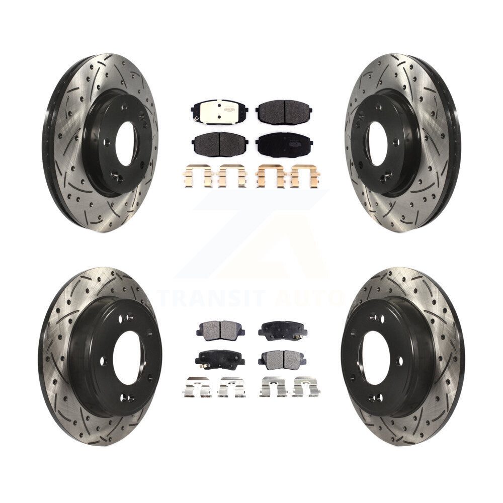 Transit Auto KDF-100968 Disc Brake Kit for 2014-2016 Kia Soul - Front and Rear