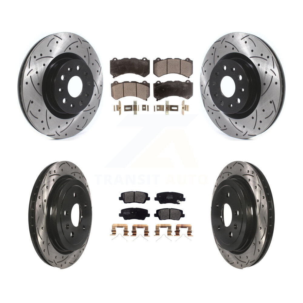Transit Auto KDF-100973 Disc Brake Kit for 2016 Cadillac CTS - Front and Rear