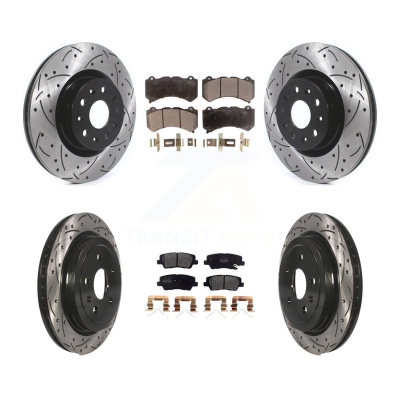 Transit Auto KDF-100973 Disc Brake Kit for 2016 Cadillac CTS - Front and Rear