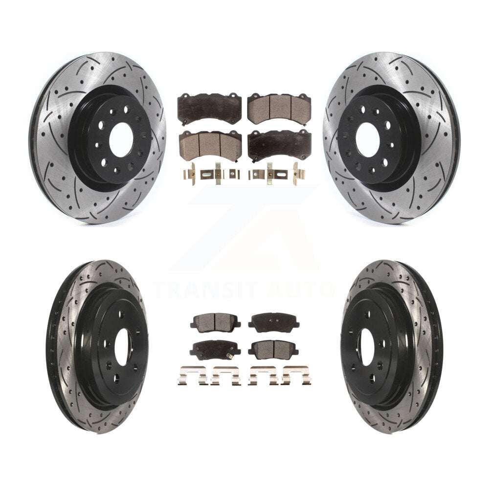 Transit Auto KDF-100974 Disc Brake Kit for 2016 Cadillac CTS - Front and Rear