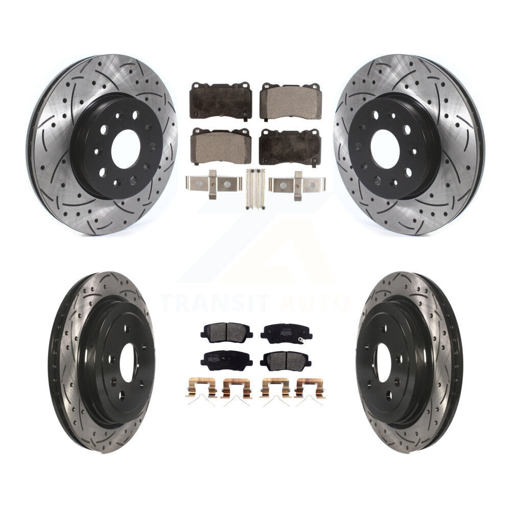 Transit Auto KDF-100975 Disc Brake Kit for 2017-2019 Cadillac CTS - Front and Rear