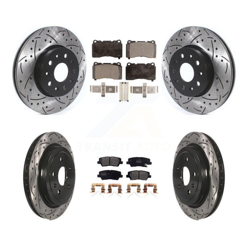 Transit Auto KDF-100975 Disc Brake Kit for 2017-2019 Cadillac CTS - Front and Rear