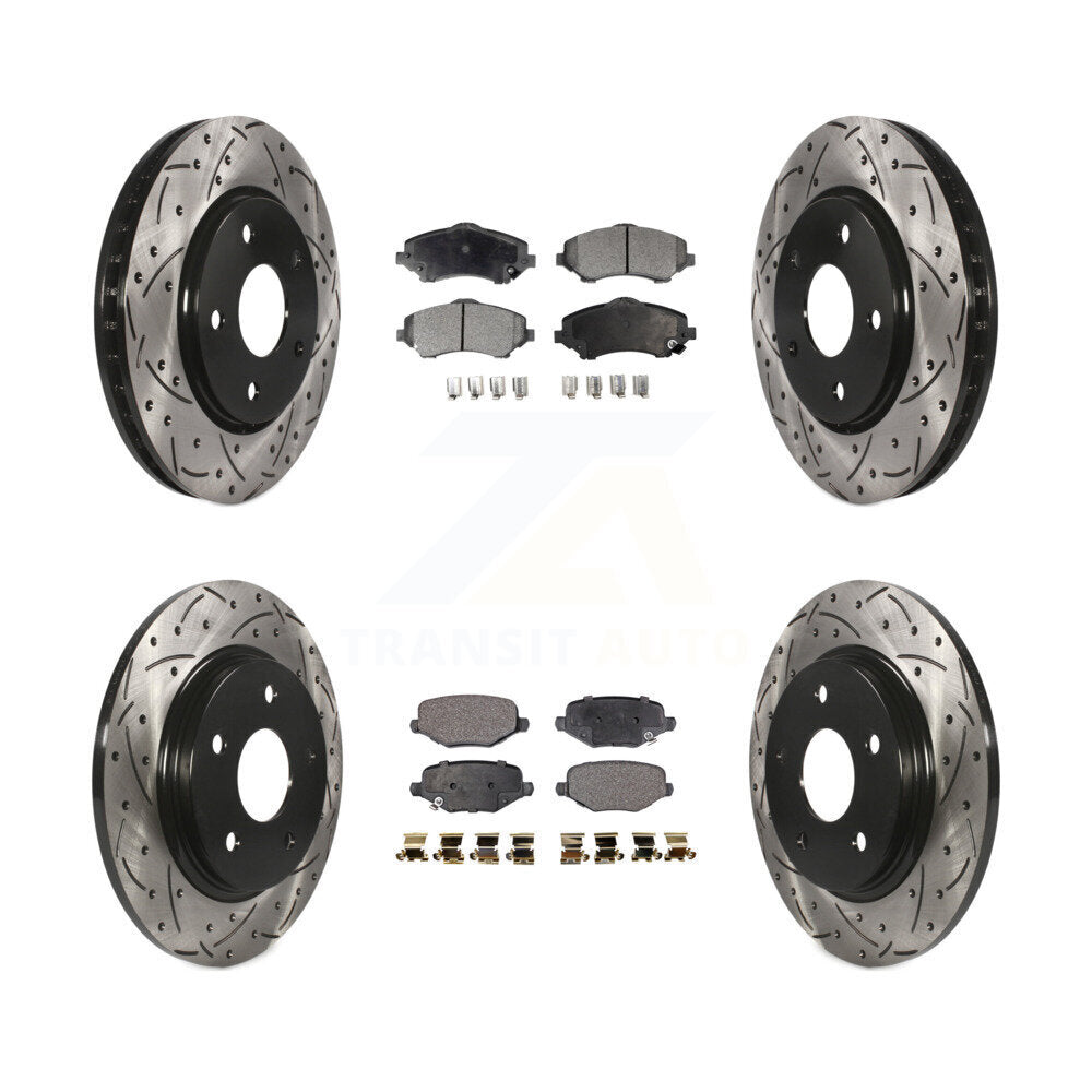 Transit Auto KDF-100995 Disc Brake Kit for 2012-2016 Chrysler Town & Country, Dodge Grand Caravan and More - Front and Rear