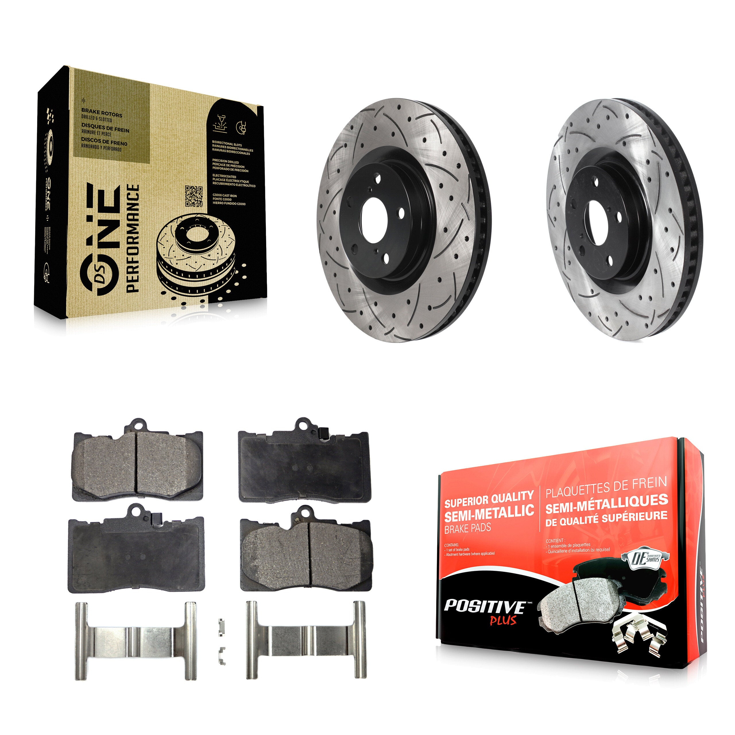 Transit Auto KDF-101001 Disc Brake Kit for 2007-2024 Lexus IS300, Lexus IS350 and More - Front