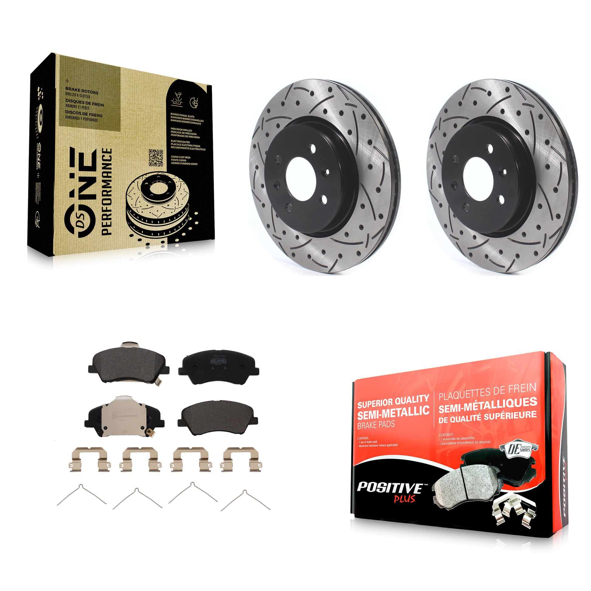 Transit Auto KDF-101003 Disc Brake Kit for 2018-2023 Kia Rio, Hyundai Accent - Front