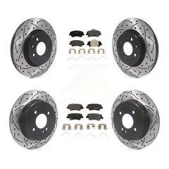 Transit Auto KDF-101005 Disc Brake Kit for 2018-2023 Kia Rio, Hyundai Accent - Front and Rear