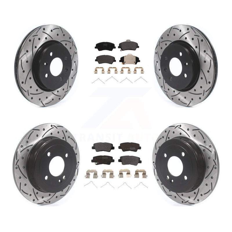 Transit Auto KDF-101005 Disc Brake Kit for 2018-2023 Kia Rio, Hyundai Accent - Front and Rear
