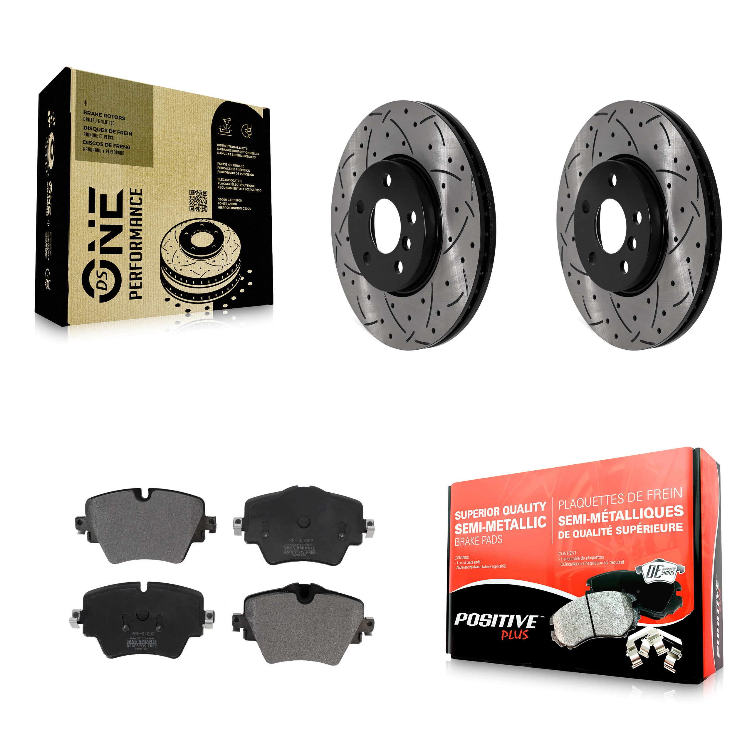 Transit Auto KDF-101016 Disc Brake Kit for 2016-2022 Mini Cooper Countryman, Mini Cooper Clubman - Front