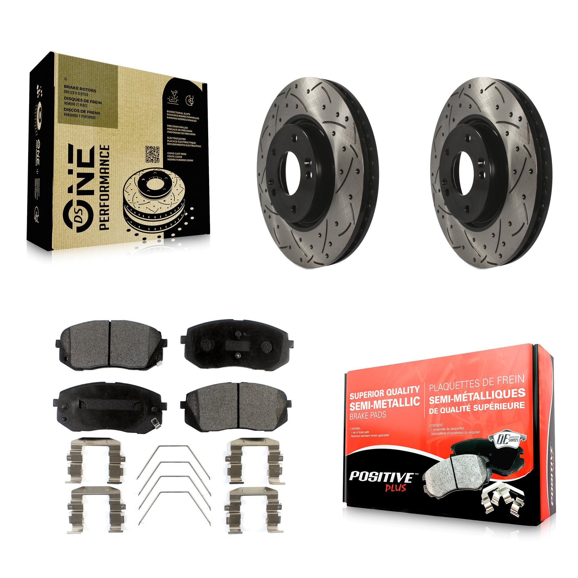 Transit Auto KDF-101018 Disc Brake Kit for 2017-2019 Kia Soul EV - Front
