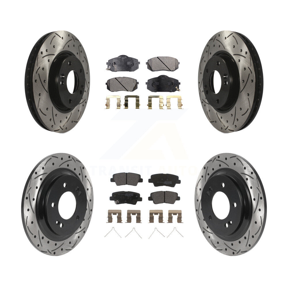 Transit Auto KDF-101029 Disc Brake Kit for 2016 Kia Soul EV - Front and Rear