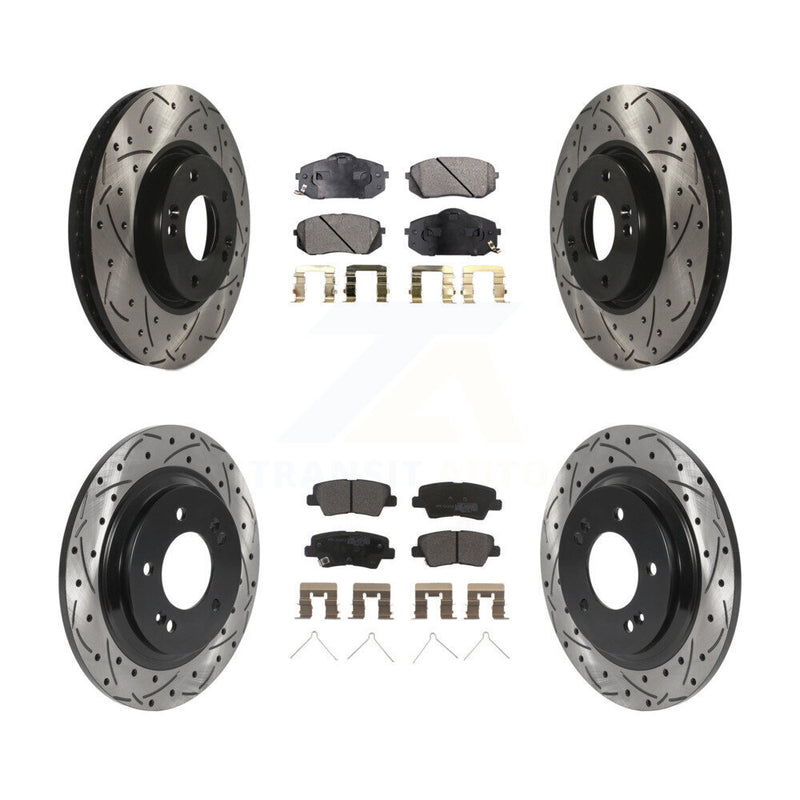 Transit Auto KDF-101029 Disc Brake Kit for 2016 Kia Soul EV - Front and Rear
