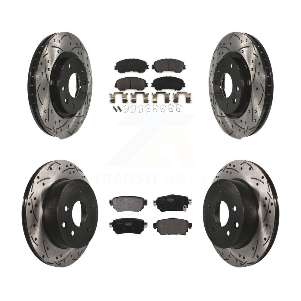 Transit Auto KDF-101042 Disc Brake Kit for 2019 Nissan Rogue Sport - Front and Rear