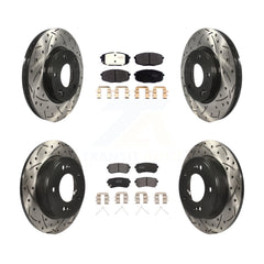 Transit Auto KDF-101044 Disc Brake Kit for 2018-2023 Hyundai Kona, Kia Seltos - Front and Rear