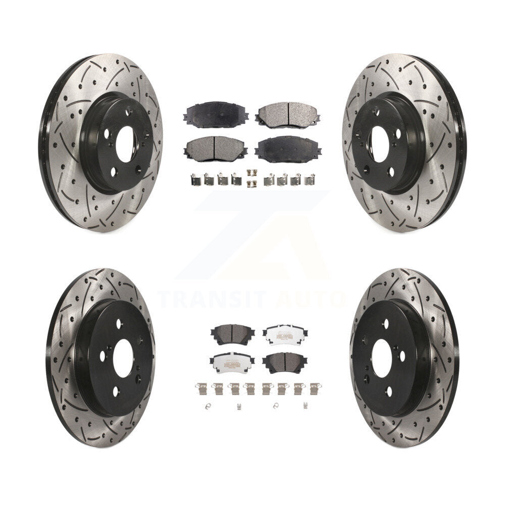 Transit Auto KDF-101046 Disc Brake Kit for 2019 Toyota Corolla - Front and Rear