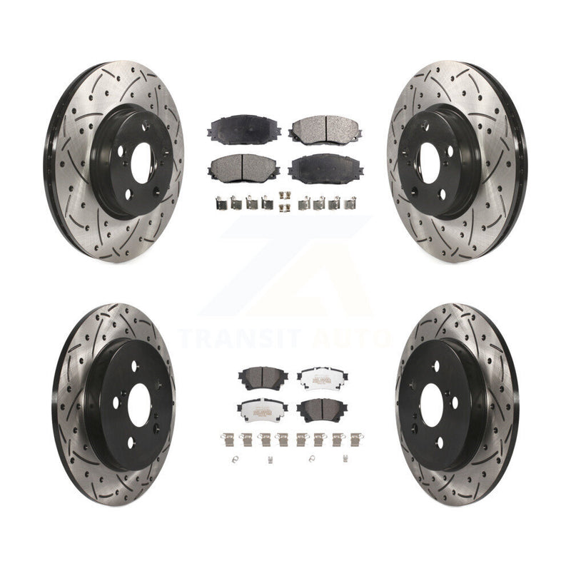 Transit Auto KDF-101046 Disc Brake Kit for 2019 Toyota Corolla - Front and Rear