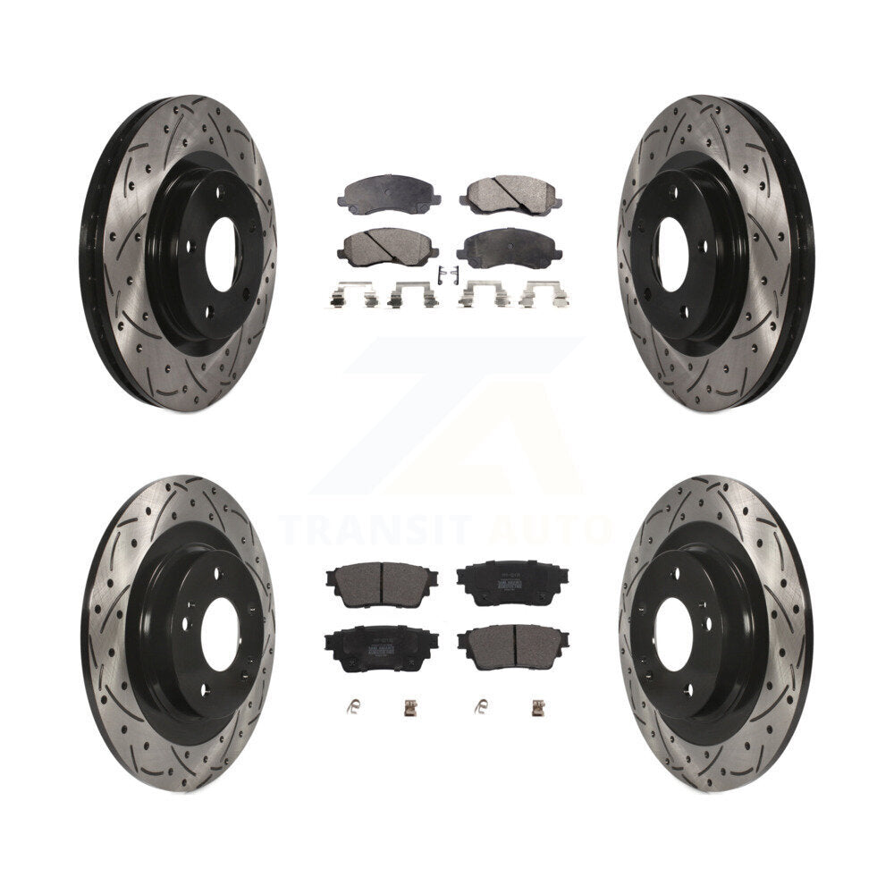 Transit Auto KDF-101047 Disc Brake Kit for 2017-2020 Mitsubishi Outlander - Front and Rear