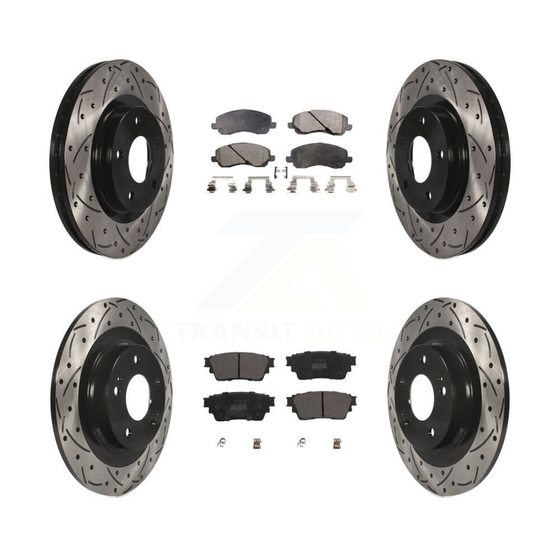 Transit Auto KDF-101047 Disc Brake Kit for 2017-2020 Mitsubishi Outlander - Front and Rear