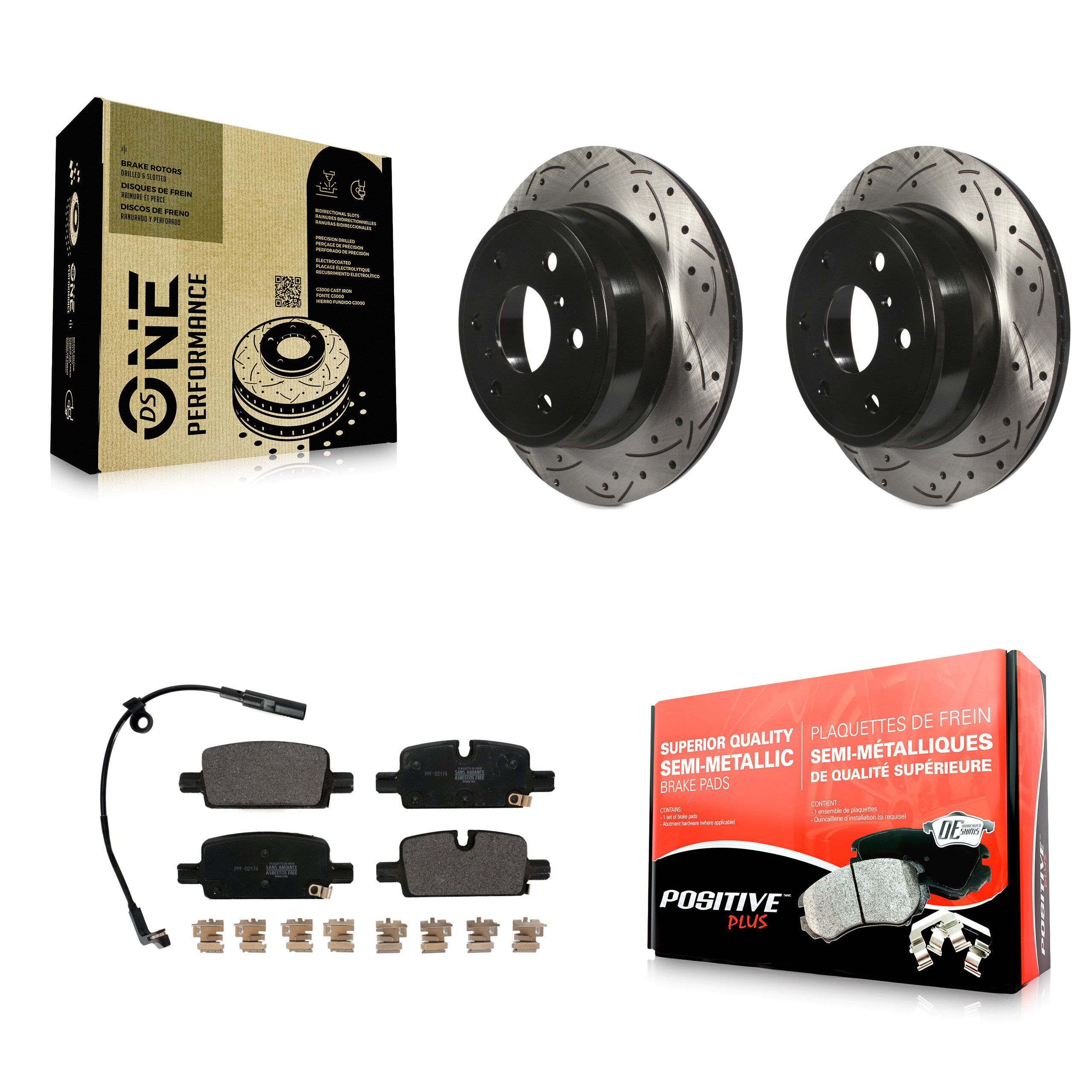 Transit Auto KDF-101049 Disc Brake Kit for 2019 GMC Sierra 1500 - Rear