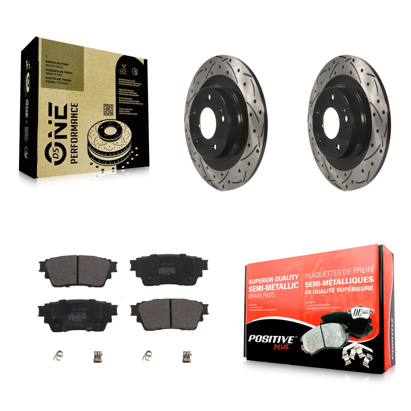 Transit Auto KDF-101055 Disc Brake Kit for 2017-2022 Mitsubishi Eclipse Cross, Mitsubishi Outlander PHEV, Mitsubishi Outlander - Rear
