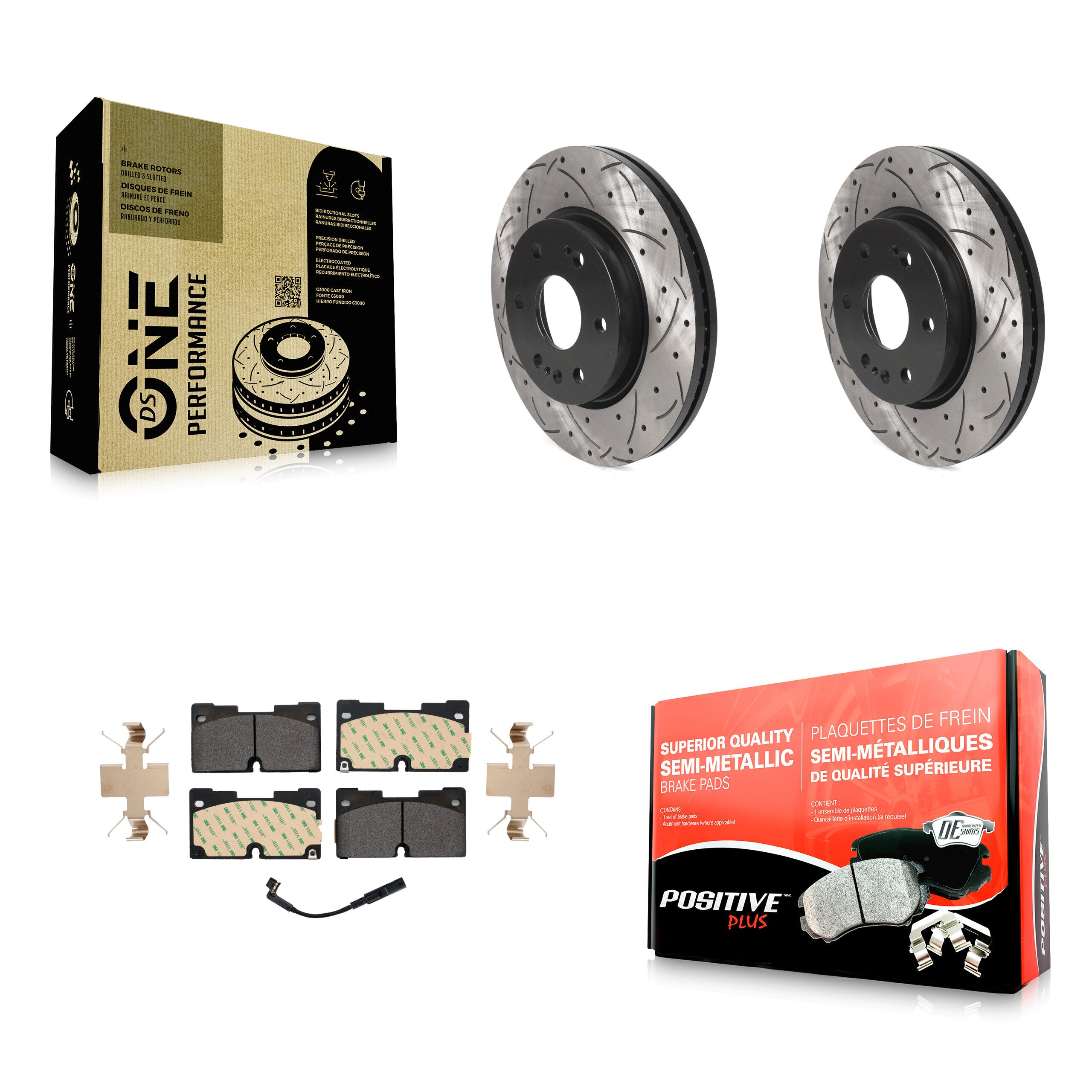 Transit Auto KDF-101058 Disc Brake Kit for 2019-2024 Chevrolet Silverado 1500 LTD, GMC Sierra 1500 Limited and More - Front