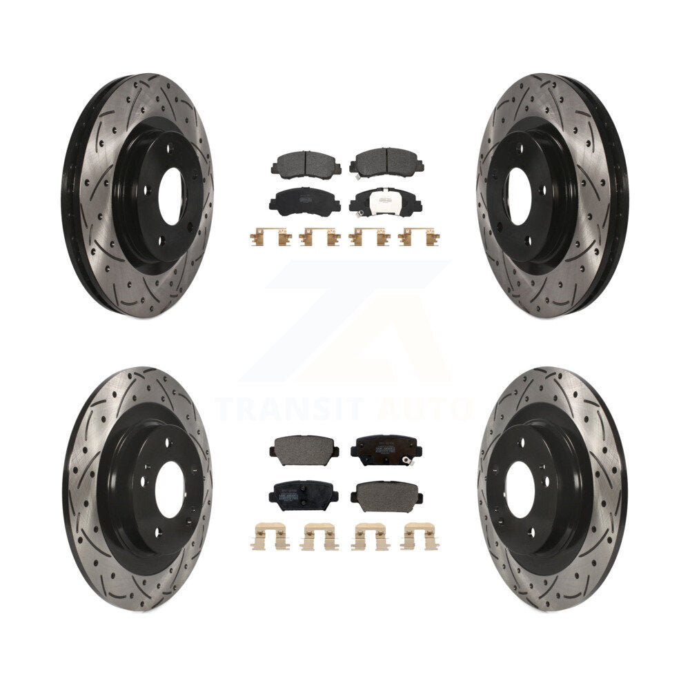 Transit Auto KDF-101070 Disc Brake Kit for 2018-2022 Mitsubishi Eclipse Cross - Front and Rear