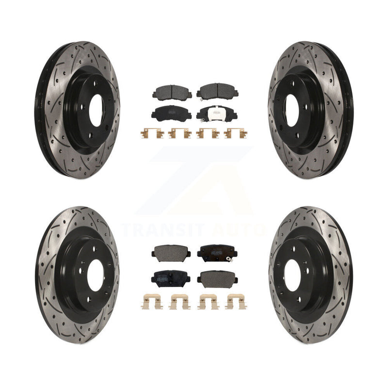 Transit Auto KDF-101070 Disc Brake Kit for 2018-2022 Mitsubishi Eclipse Cross - Front and Rear