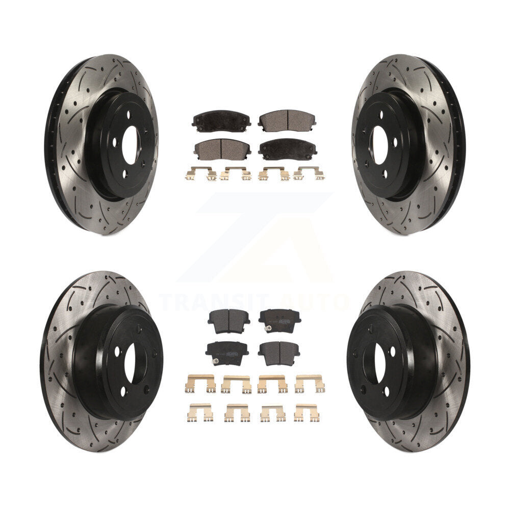 Transit Auto KDF-101078 Disc Brake Kit for 2015-2018 Dodge Charger - Front and Rear