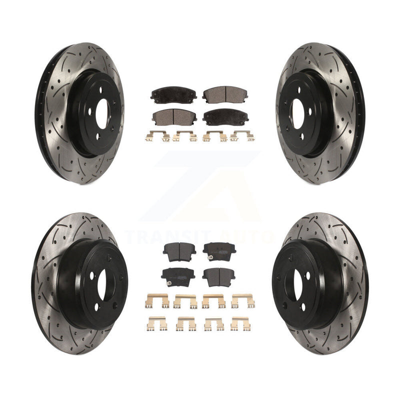 Transit Auto KDF-101078 Disc Brake Kit for 2015-2018 Dodge Charger - Front and Rear