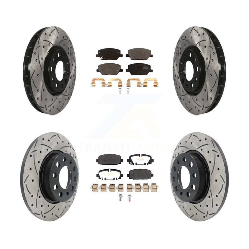 Transit Auto KDF-101081 Disc Brake Kit for 2018-2022 Jeep Compass - Front and Rear