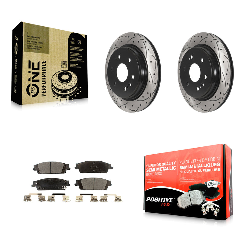 Transit Auto KDF-101091 Disc Brake Kit for 2019 Chevrolet Silverado 1500 LD, GMC Sierra 1500 Limited - Rear