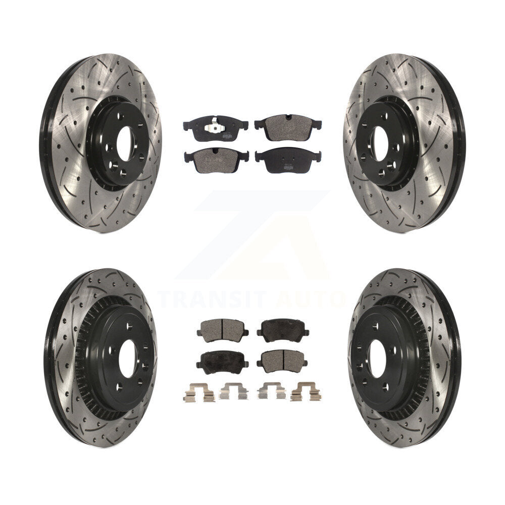 Transit Auto KDF-101102 Disc Brake Kit for 2017 Volvo XC60 - Front and Rear