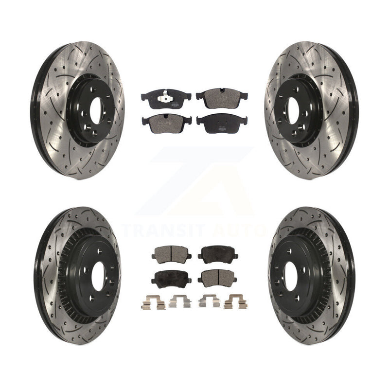 Transit Auto KDF-101102 Disc Brake Kit for 2017 Volvo XC60 - Front and Rear