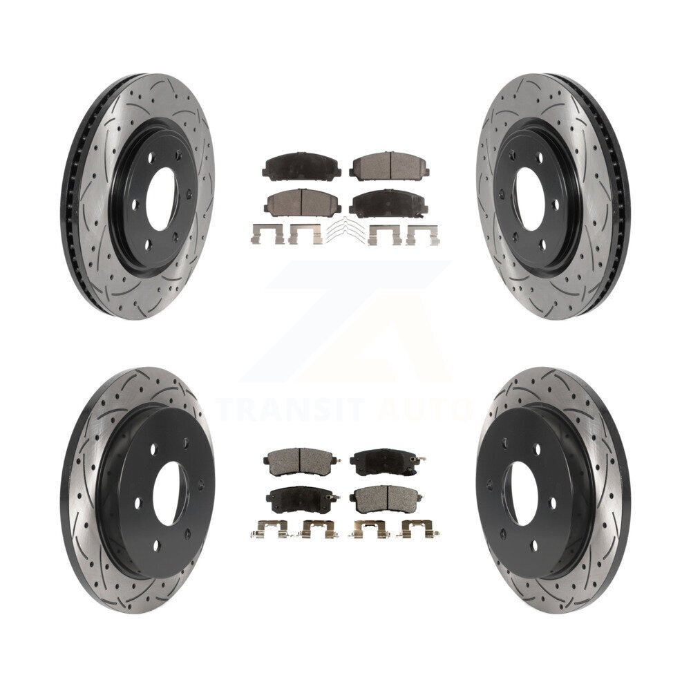Transit Auto KDF-101106 Disc Brake Kit for 2017-2019 Nissan Armada - Front and Rear