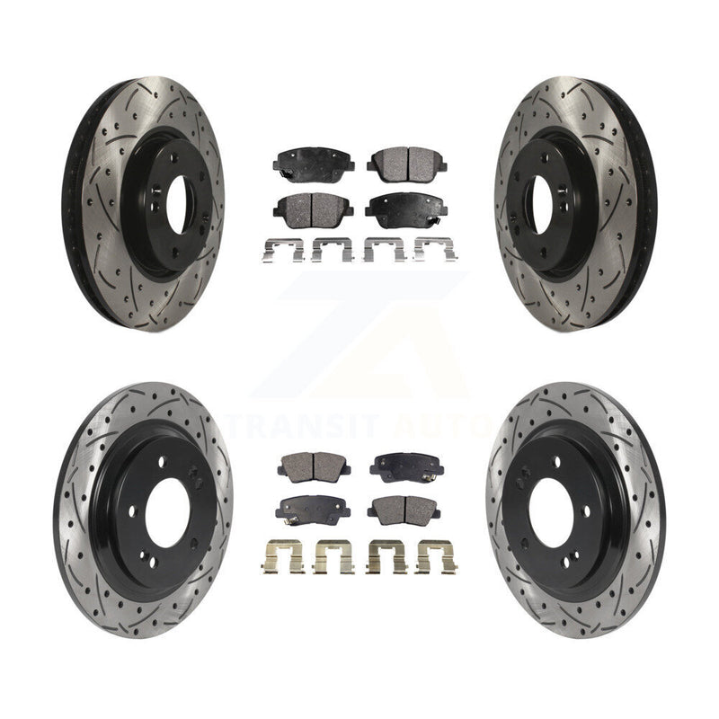 Transit Auto KDF-101128 Disc Brake Kit for 2015 Hyundai Sonata - Front and Rear