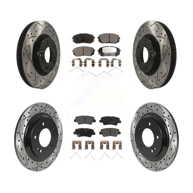 Transit Auto KDF-101129 Disc Brake Kit for 2016 Hyundai Sonata - Front and Rear