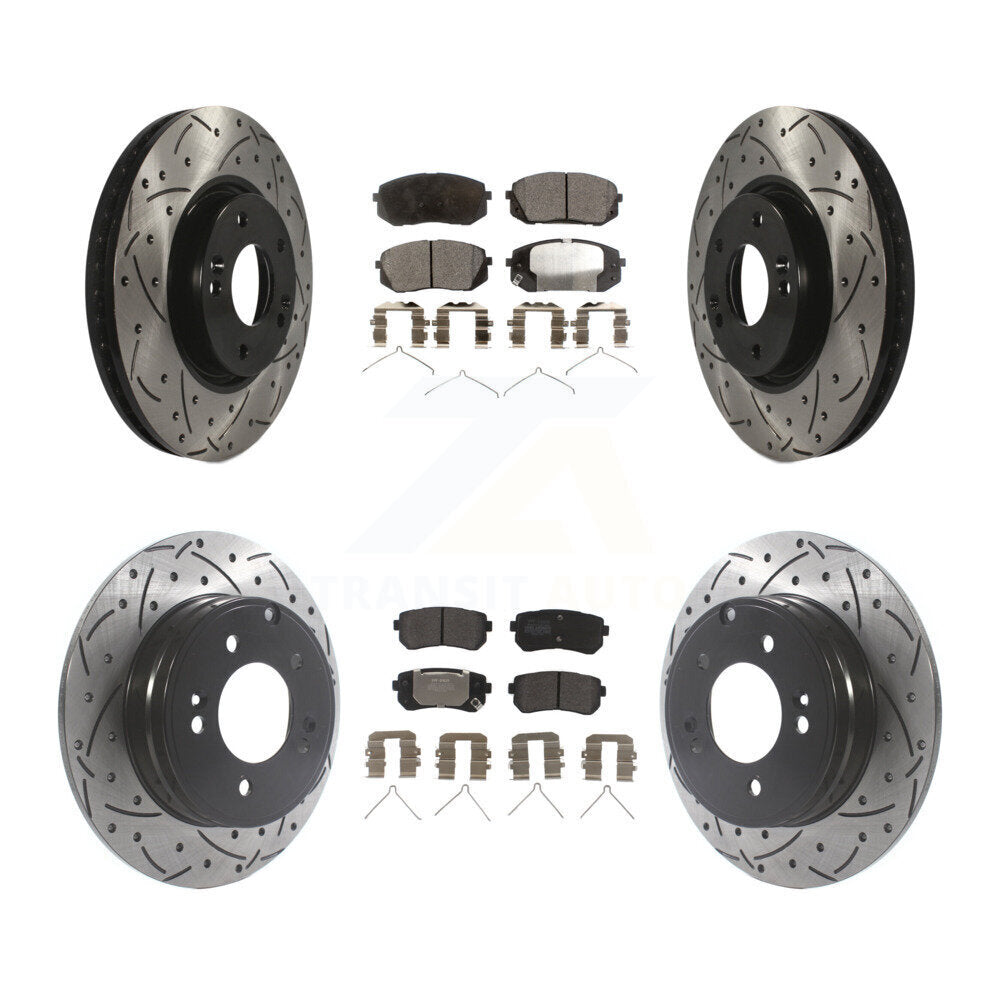 Transit Auto KDF-101130 Disc Brake Kit for 2016 Hyundai Sonata - Front and Rear