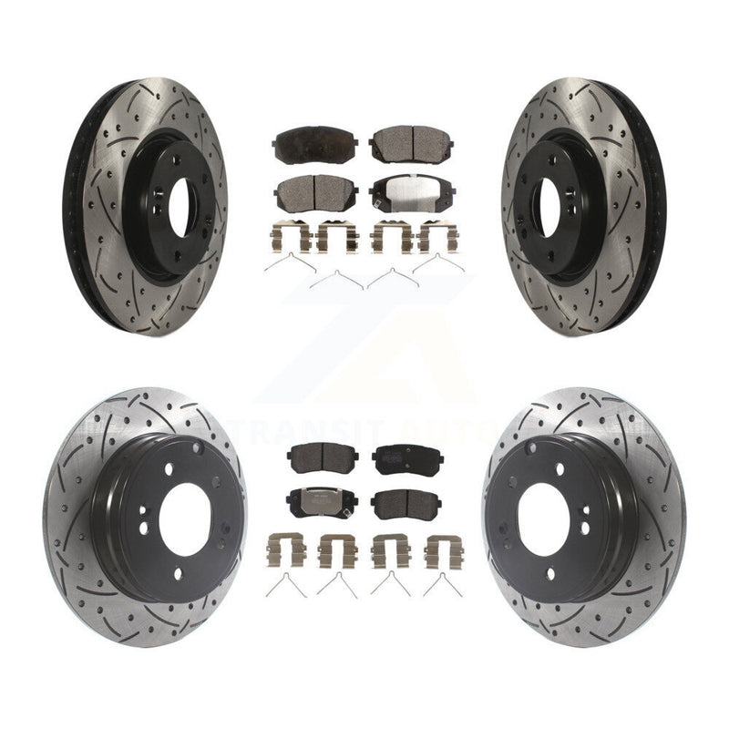 Transit Auto KDF-101130 Disc Brake Kit for 2016 Hyundai Sonata - Front and Rear
