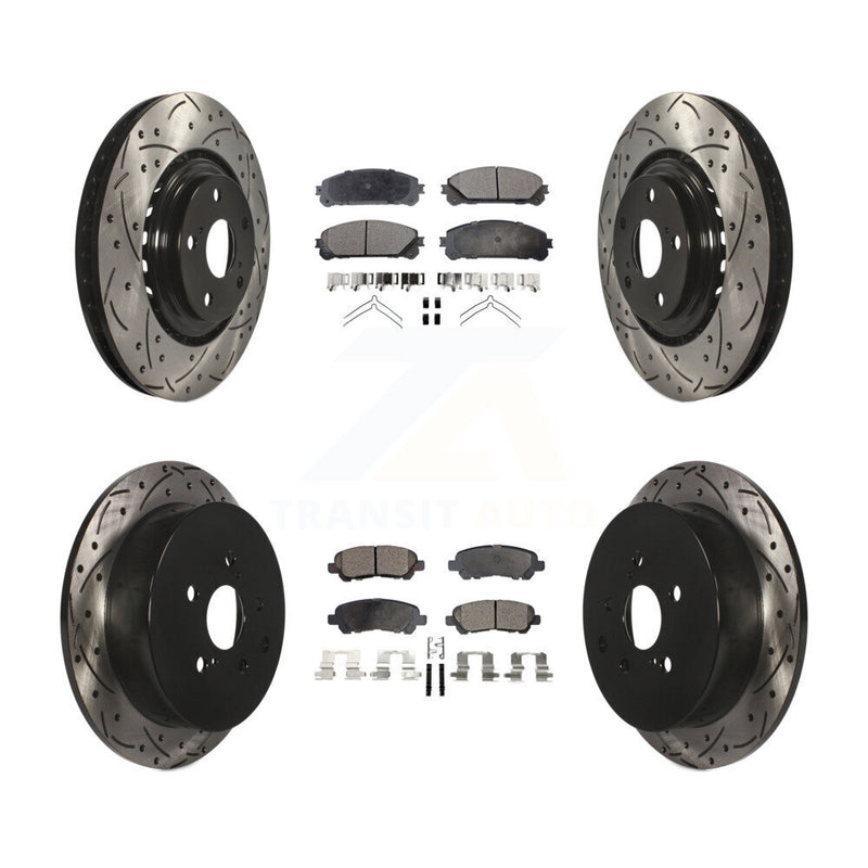 Transit Auto KDF-101134 Disc Brake Kit for 2014 Toyota Highlander - Front and Rear