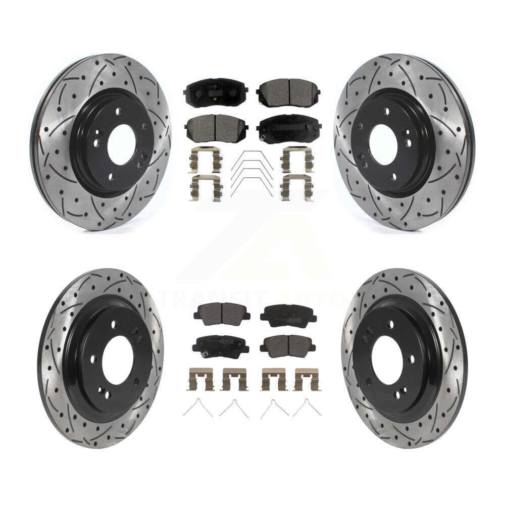 Transit Auto KDF-101135 Disc Brake Kit for 2018-2022 Kia Forte5, Hyundai Elantra GT - Front and Rear