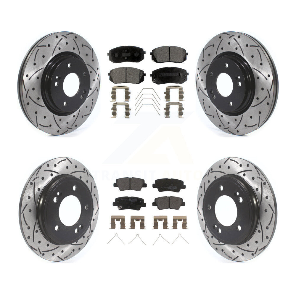 Transit Auto KDF-101138 Disc Brake Kit for 2019-2023 Kia Forte, Kia Forte5, Hyundai Veloster - Front and Rear
