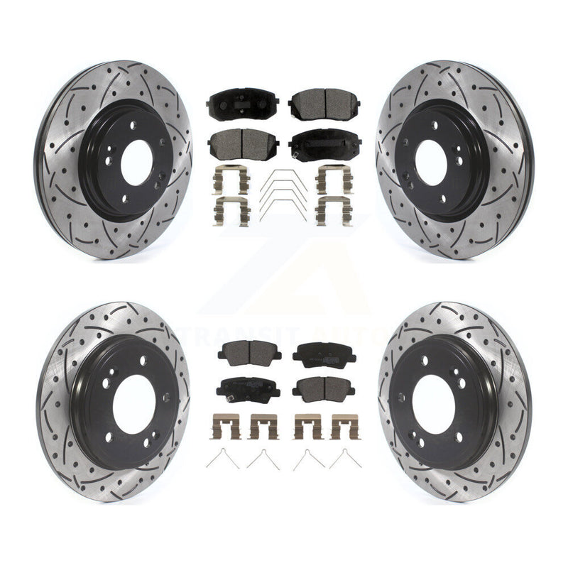 Transit Auto KDF-101138 Disc Brake Kit for 2019-2023 Kia Forte, Kia Forte5, Hyundai Veloster - Front and Rear