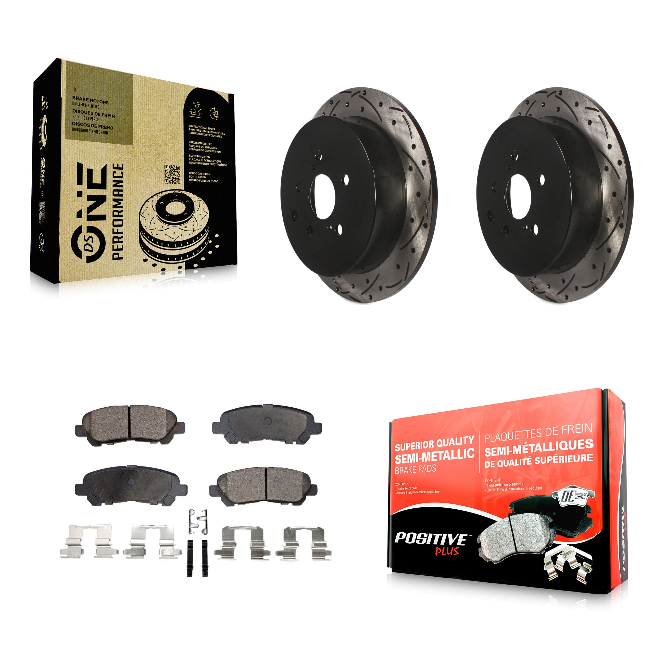 Transit Auto KDF-101143 Disc Brake Kit for 2014 Toyota Highlander - Rear