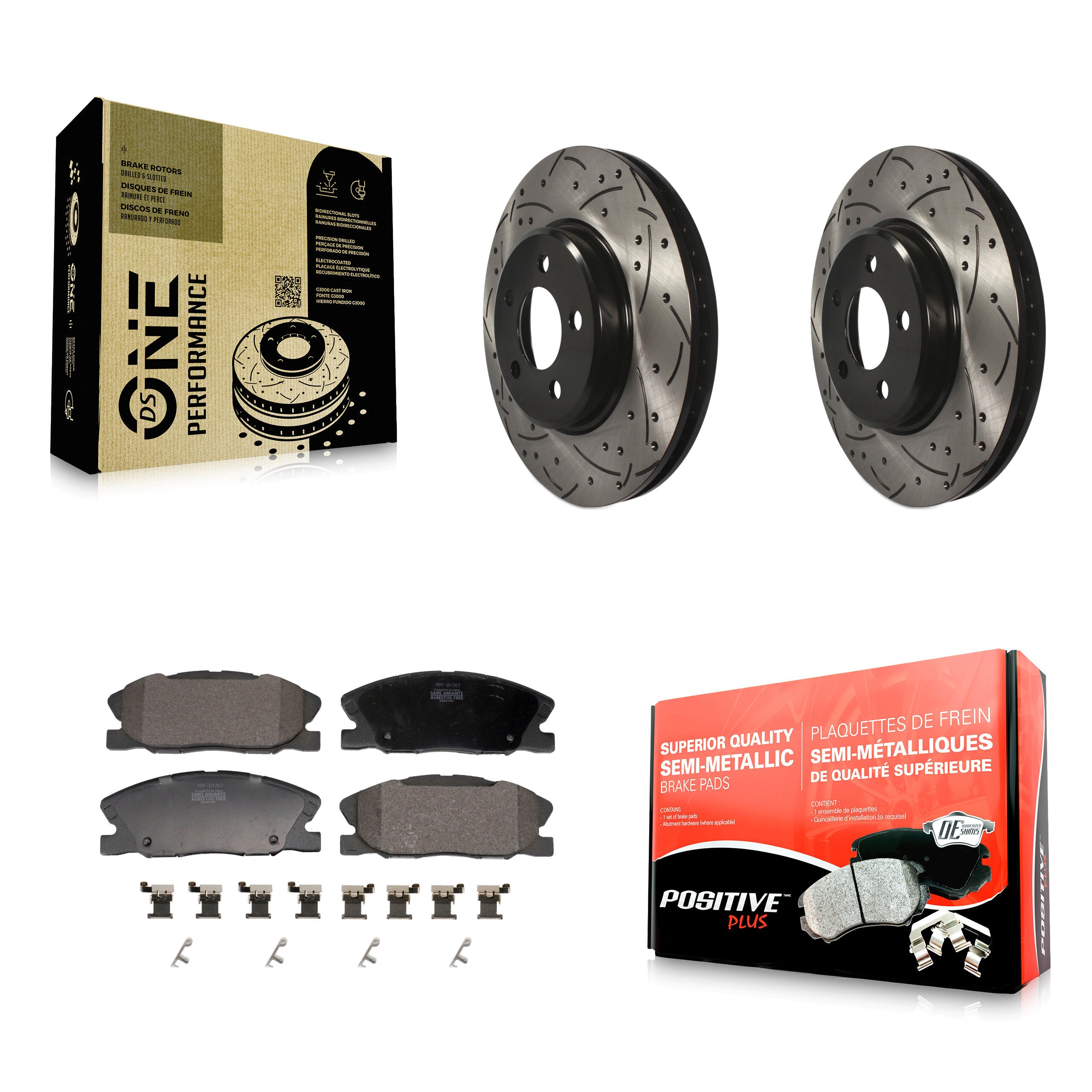 Transit Auto KDF-101158 Disc Brake Kit for 2014 Dodge Charger - Front